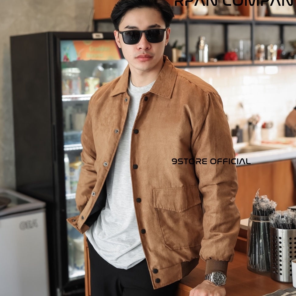 [KODE YMJNV] 9StoreOfc - Jaket Bomber Suede Kiev / Bomber Jacket Suede Kancing / Jaket Bomber Suede 