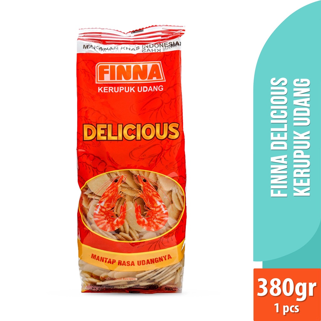 

Cemilan Snack Finna Delicious Kerupuk Udang Enak 380gr