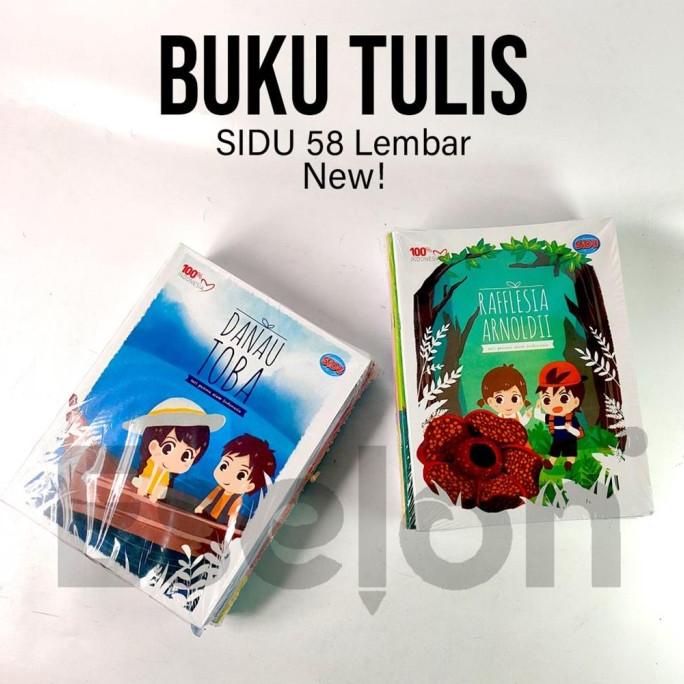 10pcs Buku Tulis SIDU Garis 58lembar / 1pack Buku Tulis SIDU 58lembar