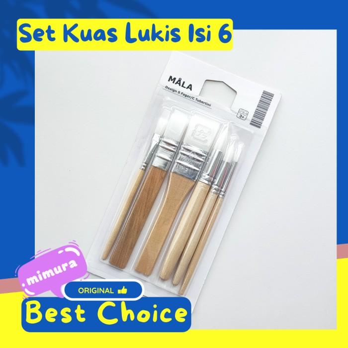 

Terlaris Kuas Lukis Aneka Ukuran 6Pcs Kuas Gambar Mala Ike4