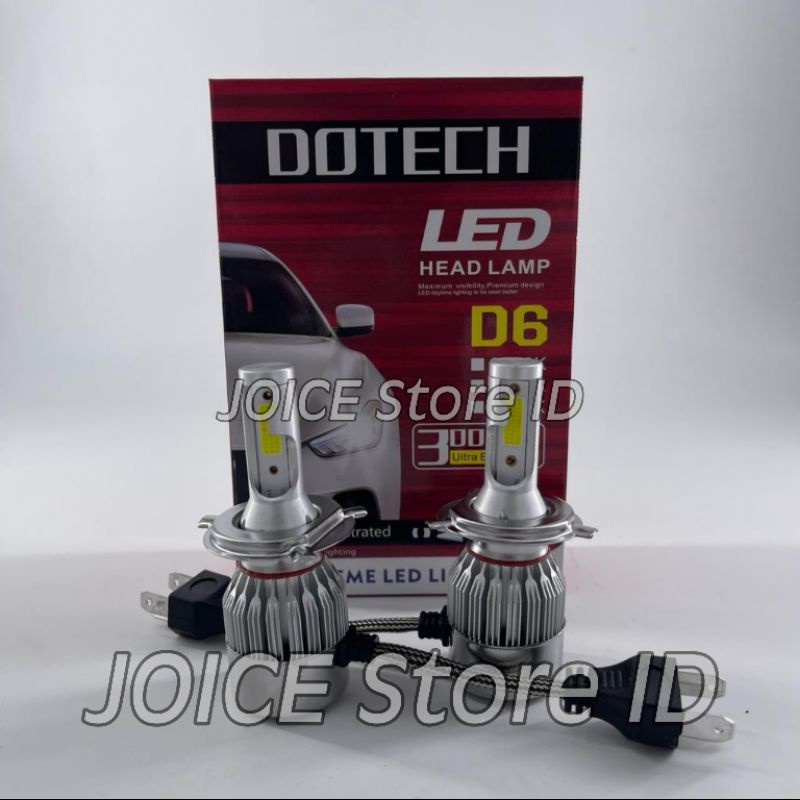 LAMPU MOBIL HEADLIGHT NANO LED DOTECH D6 6000K - H4