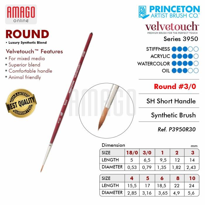 

Terlaris Kuas - Princeton Velvetouch Series 3950 Brush - Synthetic - Round