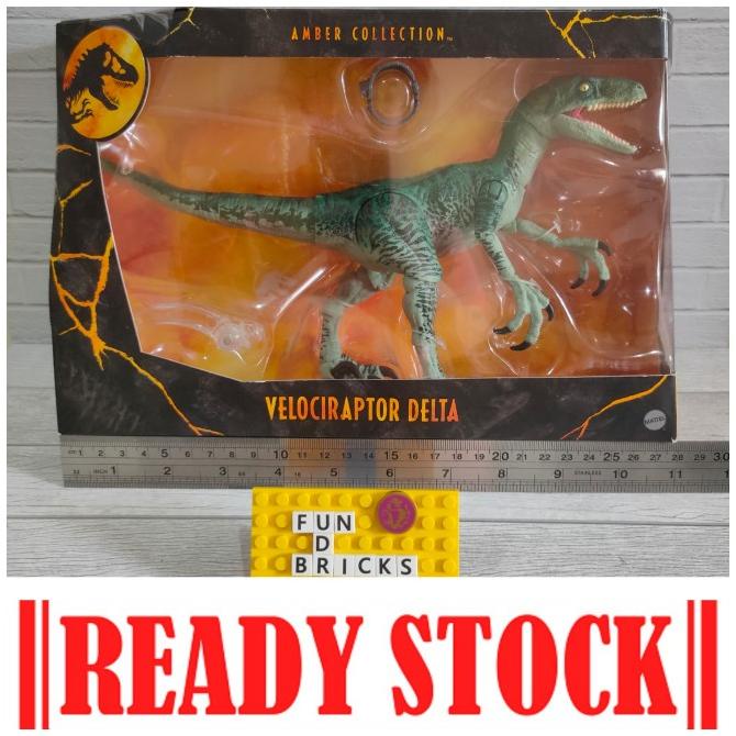 Mattel Jurrasic World Amber Collection Velociraptor Delta