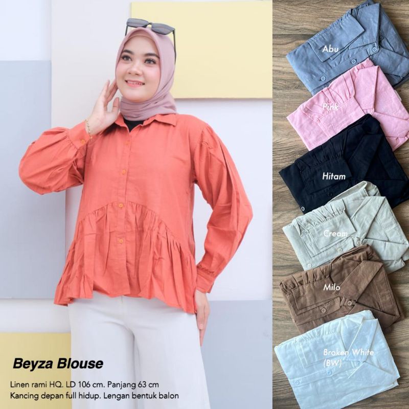 Beyza Blouse Linen PREMIUM LD ±105cm //JF525