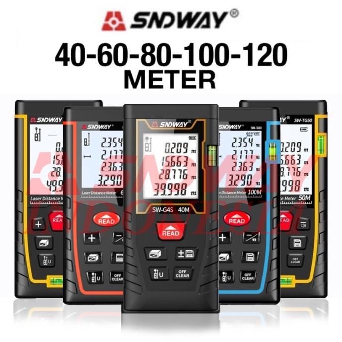 SNDWAY Meteran Laser Digital Distance 100 Meter