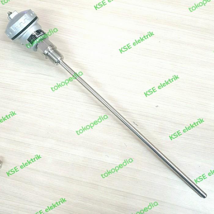 Indt Sensor Panas Thermocouple Pt100 Kse 8X300Mm Drat 1/2" Pvc