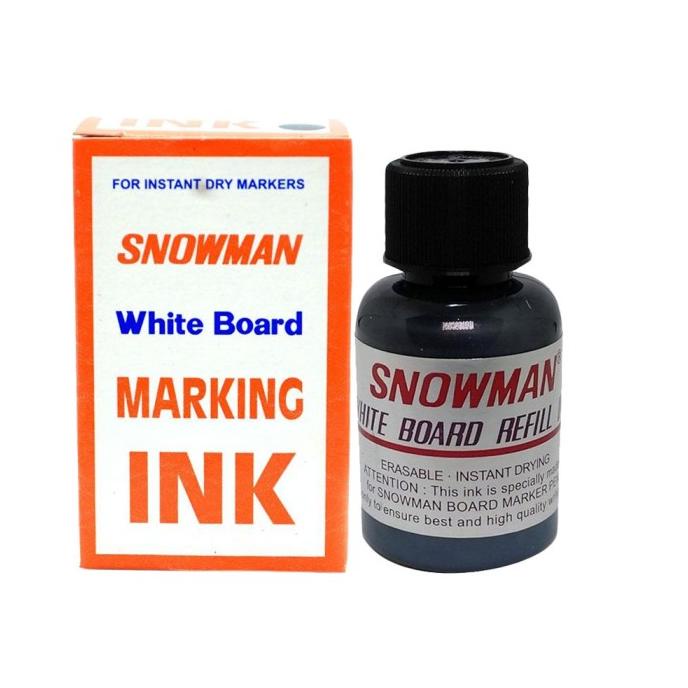 

REFILL TINTA SPIDOL SNOWMAN WHITEBOARD / PERMANENT REFIL - PERMANENT, Hitam