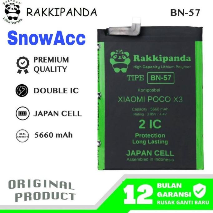 Rakkipanda Baterai Poco X3 / Poco X3 NFC / Poco X3 PRO Baterai BN57