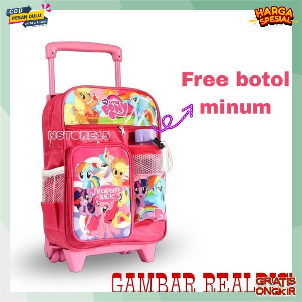 Bag Murah Ranse Trolly Tass Sekolah Anak Tas Ransel Troli Ank Troly Gambar Unik Dan Lucu Tad Dorong 