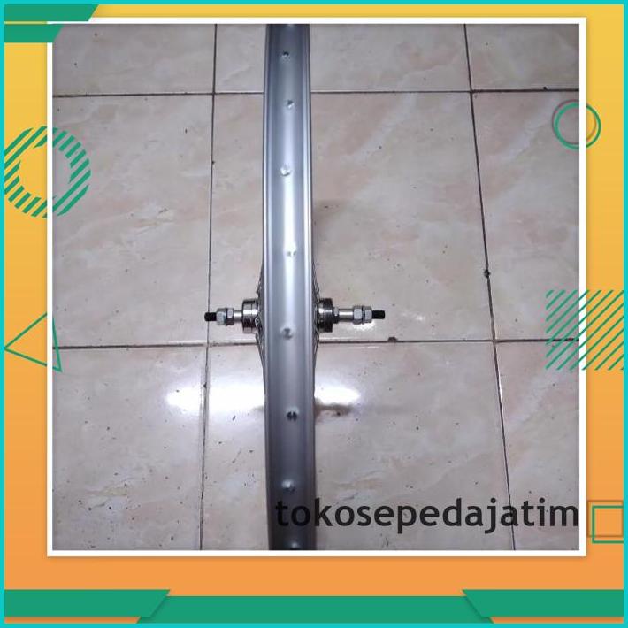 TERLARIS VELG/RIMS SEPEDA WHEELSET 26 UNITED ALOY SILVER 36H 