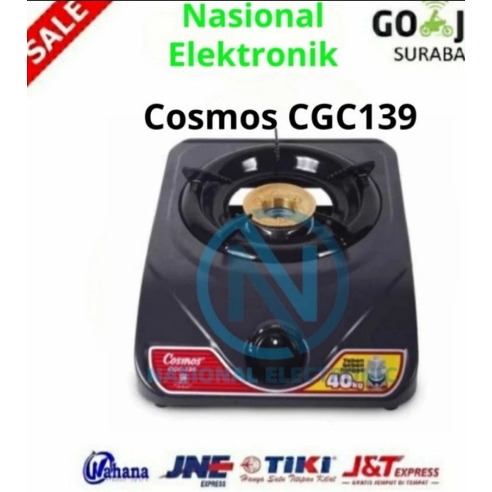 COSMOS KOMPOR GAS CGC 139/Kompor Gas Cosmos CGC139/Kompor gas Cosmos 1 tungku GCG139/Kompor gas Cosm