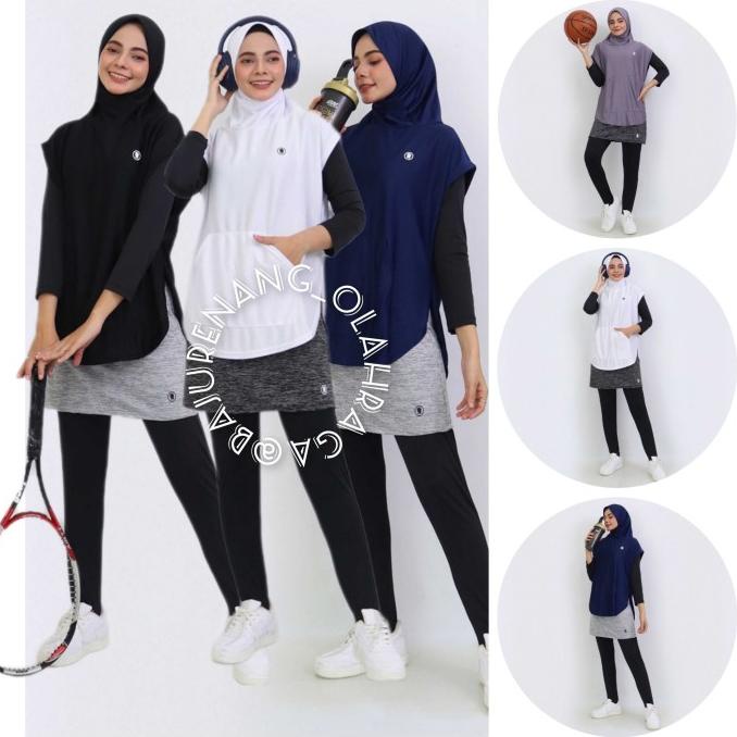 Hijab Olahraga Wanita Sport Hijab Rompi Olahraga