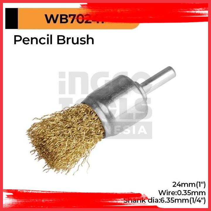 

(DTR) INGCO WB70241 SIKAT KAWAT DREMEL BOR 1" KUNINGAN WIRE CUP BRUSH MINI