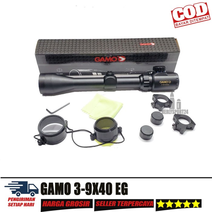 Terlaris Teleskop Gamo 3-9X40 Eg Retikel Mildot Termurah