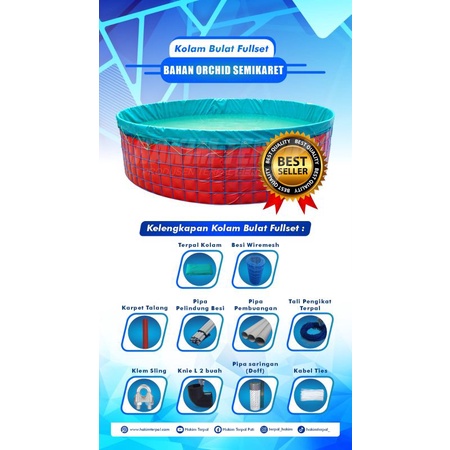 Kolam Bulat D3 Orchid semikaret fullset