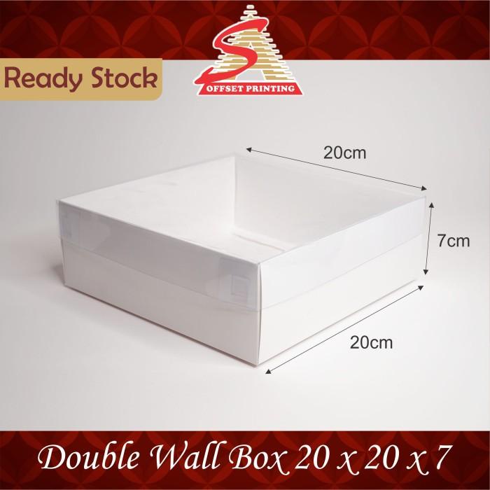 Box Pudding/Dus Spiku/Box Kue/Dus Kue Doublewall 20X20X7
