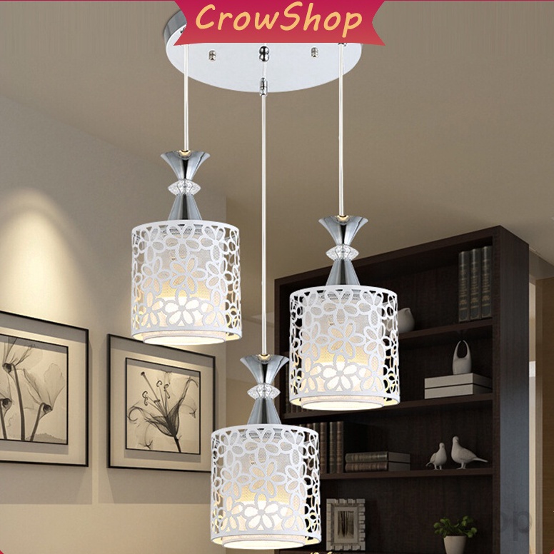 [Art. M13N] 3 Lampu Gantung Minimalis LED Modern Bentuk Kelopak untuk lampu ruang tamu dapur