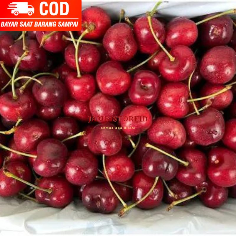 

(JAMBISTOREID) PILIH PENGIRIMAN INSTAN Buah Cherry 250gram Fresh Merah Manis Buah Ceri Import Murah Jambi