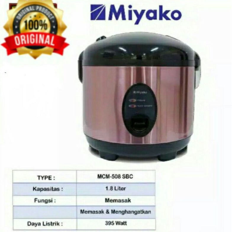 [Art. A82E] RICE COOKER MIYAKO MCM-508 SBC 1,8 LITER / MAGIC COM 3in1 MIYAKO MCM 508 SBC / MIYAKO MC
