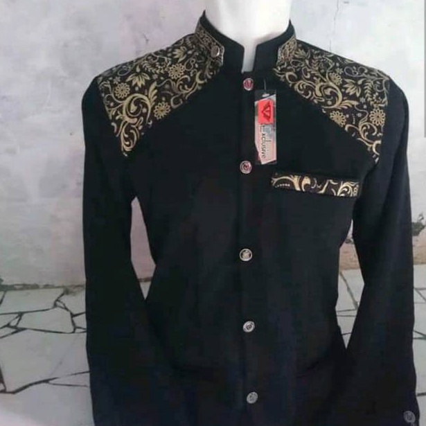 Modern.. jasko kombinasi batik/atasan muslim pria PWF