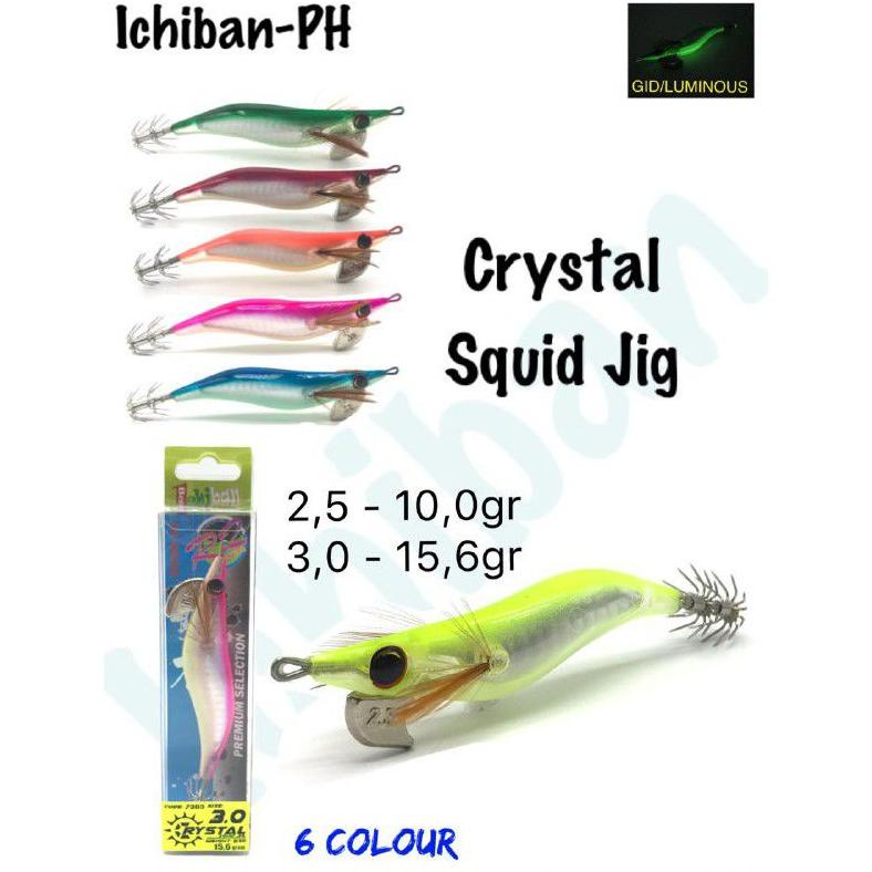 Diskon Habis Squid Jig Crystal Ichiban Gid Kail Cumi Ukuran 2.2 2.5 3.0 3.5 Umpan Cumi Terlaris