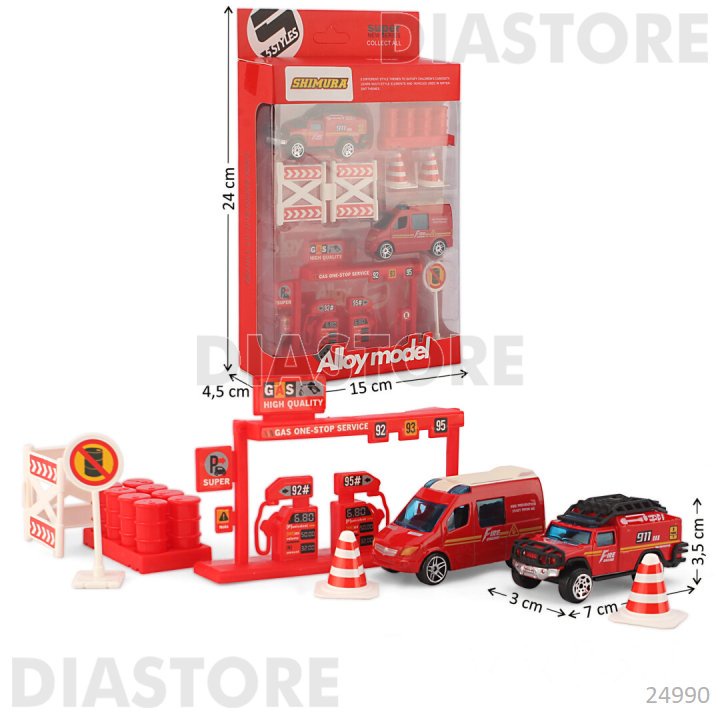 Diecast Mainan Mobil Pemadam SET 1:58 Damkar