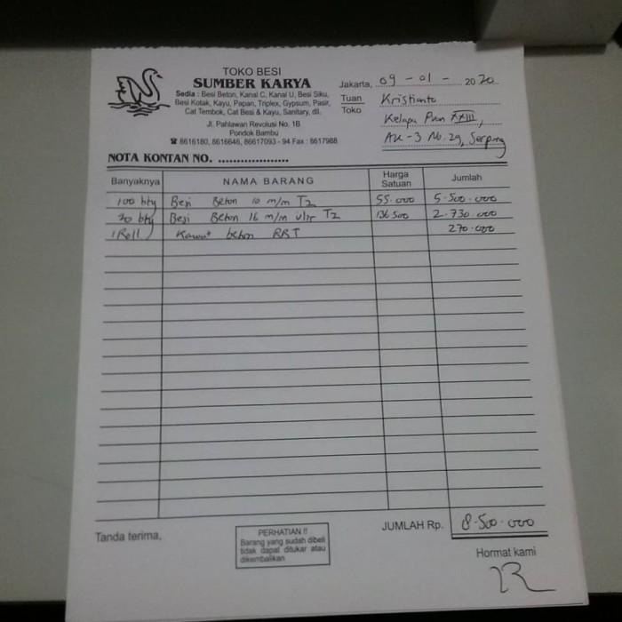

Nota Phangkristianto 09 Januari 2020