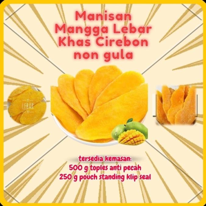 

MANISAN MANGGA KERING MADU NON GULA Asli Khas Cirebon Higienis 500 g