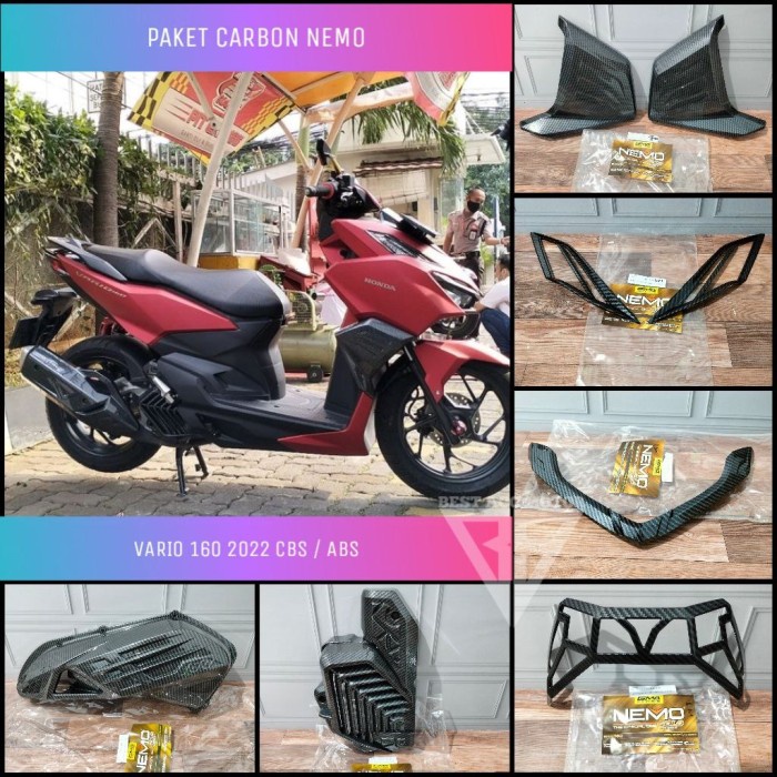 PAKET CARBON NEMO VARIO 160 2021 2022 CBS ABS AKSESORIS VARIO 160 NEW