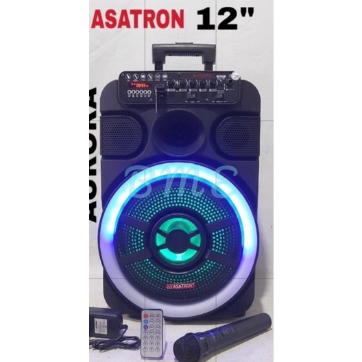 Speaker Aktif Bluetooth Karaoke Portable Asatron 12Inch Asatron Aurora