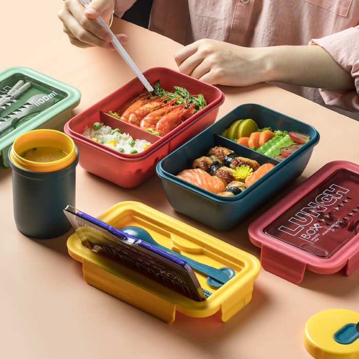 

Mj88 Tempat Kotak Makanan / Lunch Box Bento 1100Ml / Kotak Makan Super