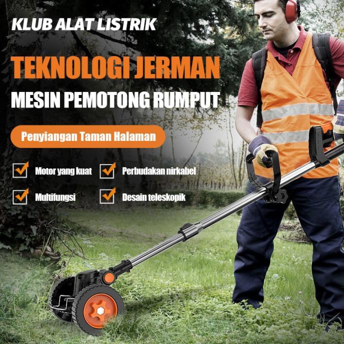 Mesin Potong Rumput mesin Pemotong Rumput Listrik Nirkabel Portabel Ta