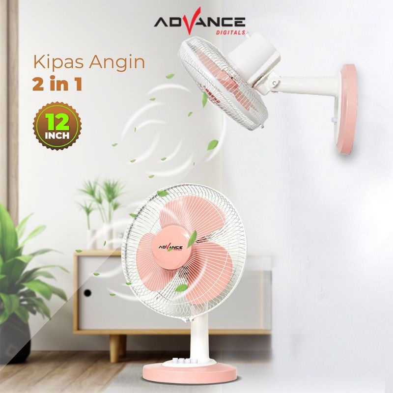 Kipas angin meja advance 12inch duo 1201/ advance desk fan 12inch duo 1201