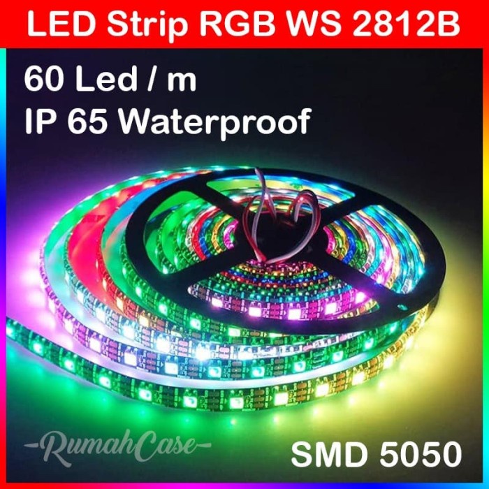 Terlaris Ip65 Waterproof Ws2812B Led Strip Rgb Addressable 60 Led/M Ws 2812B 5V