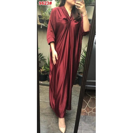 9623 #KAFTAN DRESS SATIN / fashion muslim JUMBO /MAXI DRESS KAFTAN