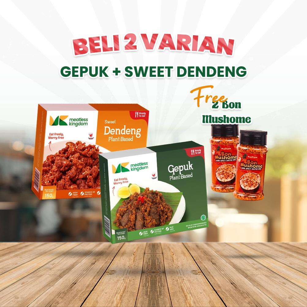 

Buy 2 get 1 Free | Rendang Vegan, Dendeng Manis, Dendeng Pedas | Ready to eat | Vegetarian Food | Daging Nabati Best Seller