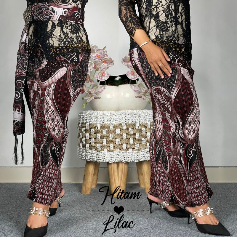 Kamen plisket set selendang/bawahan kebaya