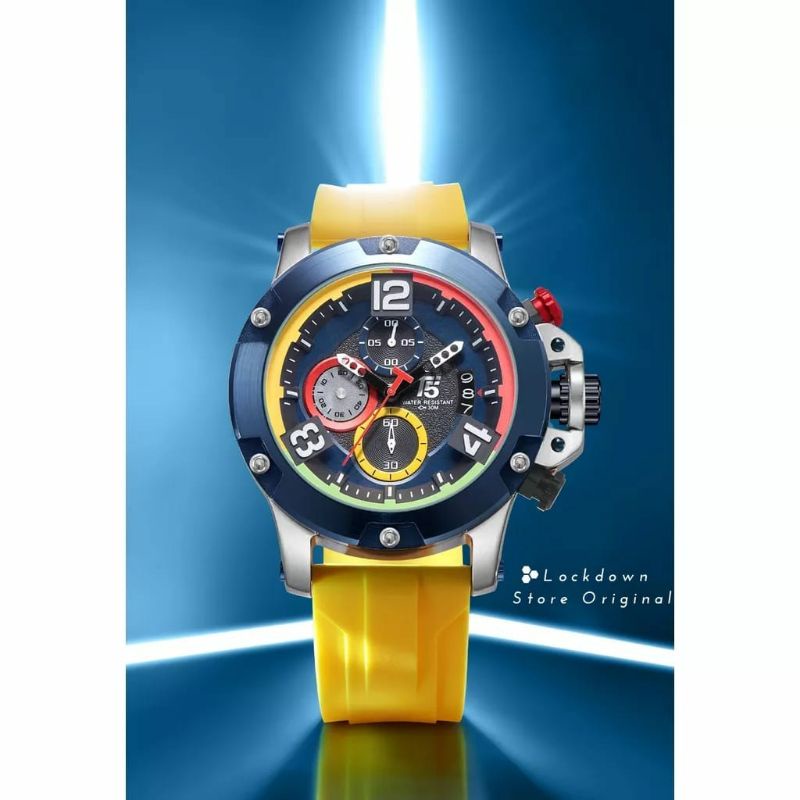 JAM TANGAN T5 3885 ORIGINAL SUPER ULTIMATE RUBBER CHRONOGRAPH PRIA WATER PROOF KASUAL