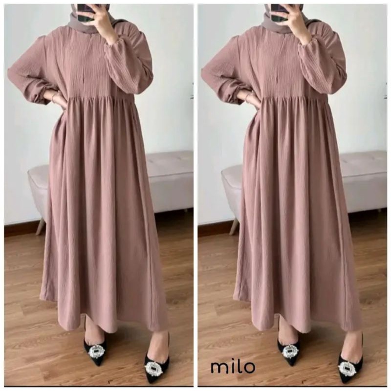 [JUMBO LD120] BELENA MIDI DRES JUMBO KRINGKEL CRINCLE//GAMIS CRINCLE KRINGKEL//GAMIS KRINGKEL JUMBO LD 120