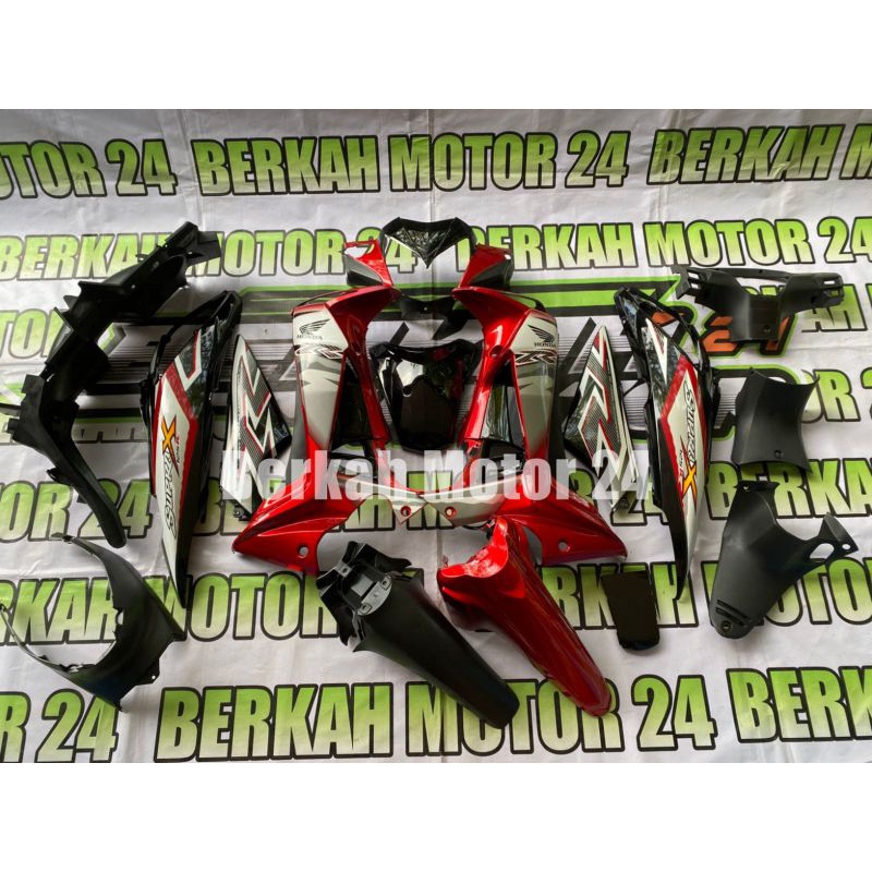 Full Set Cover Body Supra X 125 2007 20013 Supra X 125 Batman Merah terlariss