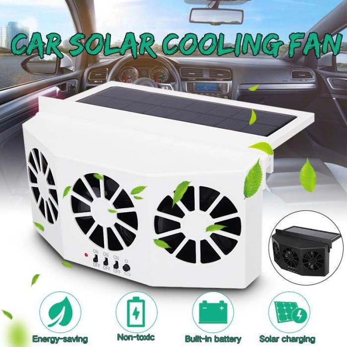 Car Cooler Solar Exhaust Fan Kipas Angin Hexos Hisap Hawa Panas Mobil