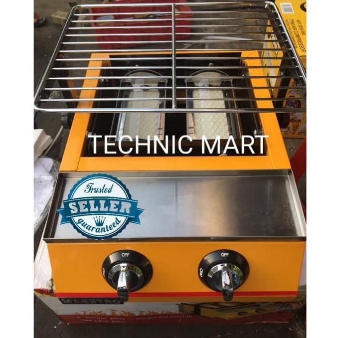 #@#@#@#@] MAESTRO Panggangan Gas Roaster BBQ/ Kompor 2 Tungku KT K111 B