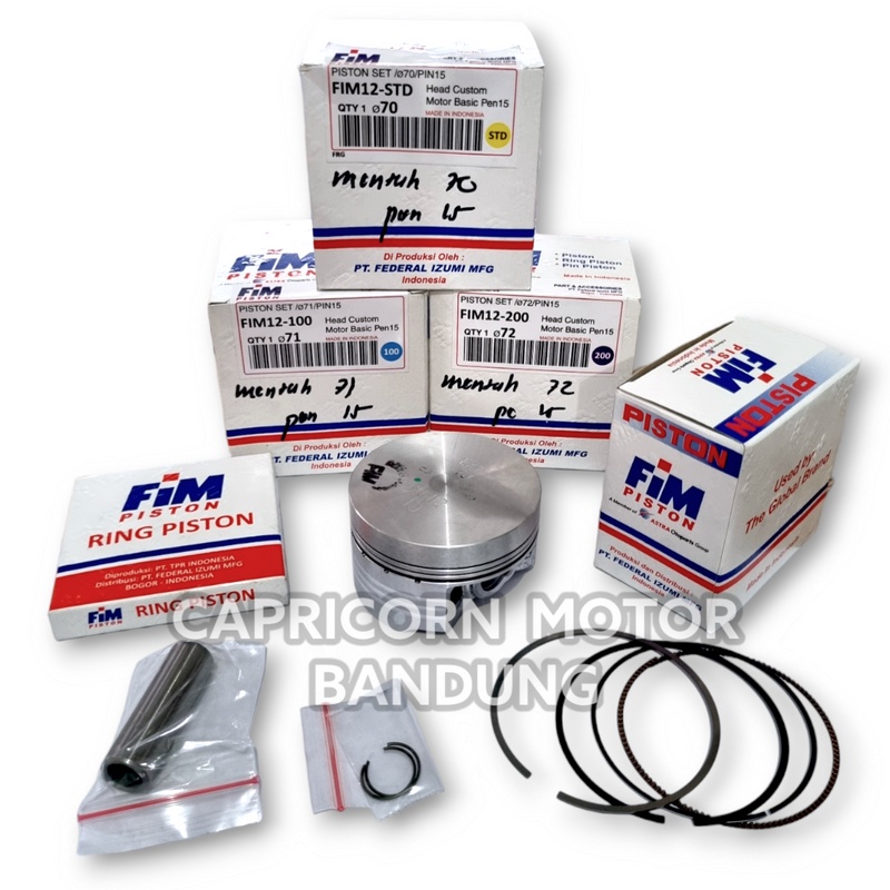 Piston Kit MENTAH CUSTOM 70 71 72 PEN 15 FIM12 FIM IZUMI MENTAHAN