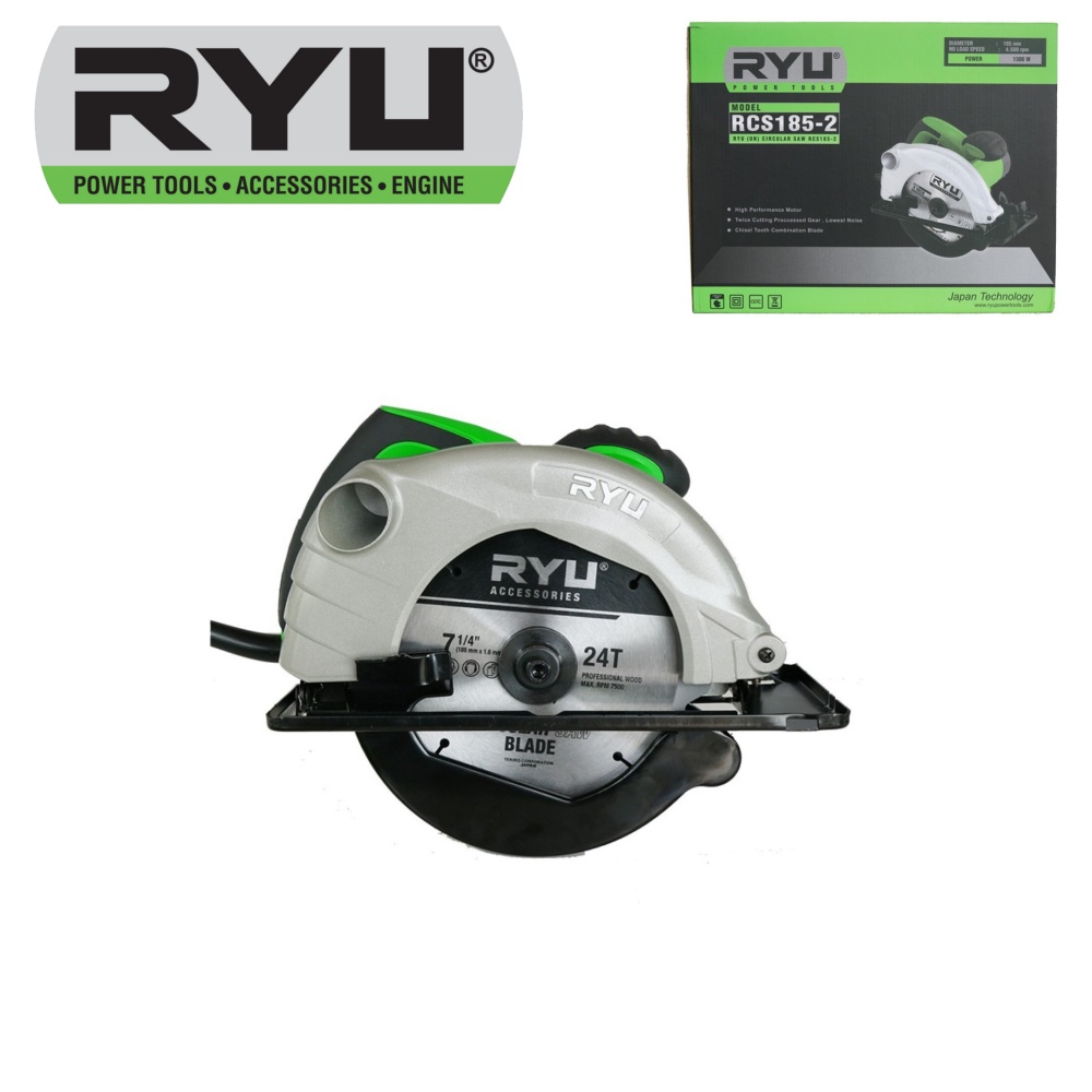 RYU Mesin Sirkel RCS185-2 Circle Potong Kayu 7" Circular Saw RCS 185 2