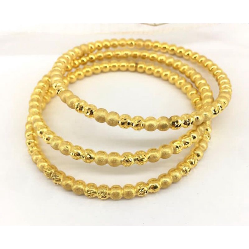 gelang keroncong biji lada berlapis emas 24k titanium terbaru