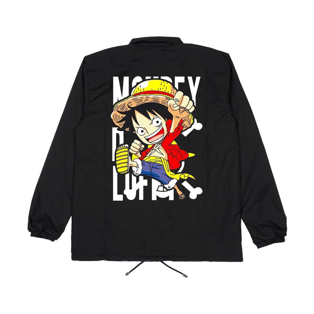 Coach Jaket Anime One Piece Monkey D Lufy - Jaket Animasi One Piece