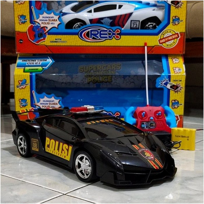 Rc Car Police Remote Control Besar 1:10 - Mobil Remot Kontrol Polisi