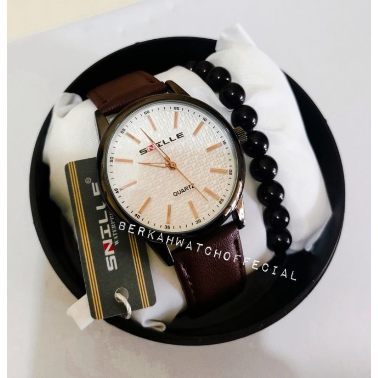 ORIGINAL JAM TANGAN SNILLE PRIA WATER RESISTANT TERLARISSSS TALI KULIT