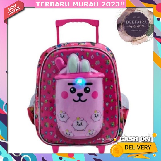 Backpack Tebal Kuat Kekinian Viral Korean Style Cewek Sekolah Murah Tas Ransel Troli Kecil Karakter 