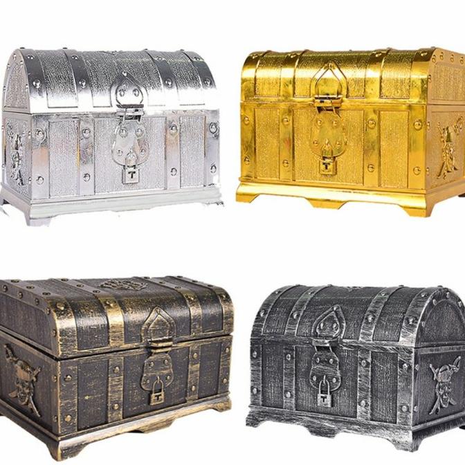 pirate treasure chest mainan harta karun bajak laut empty box